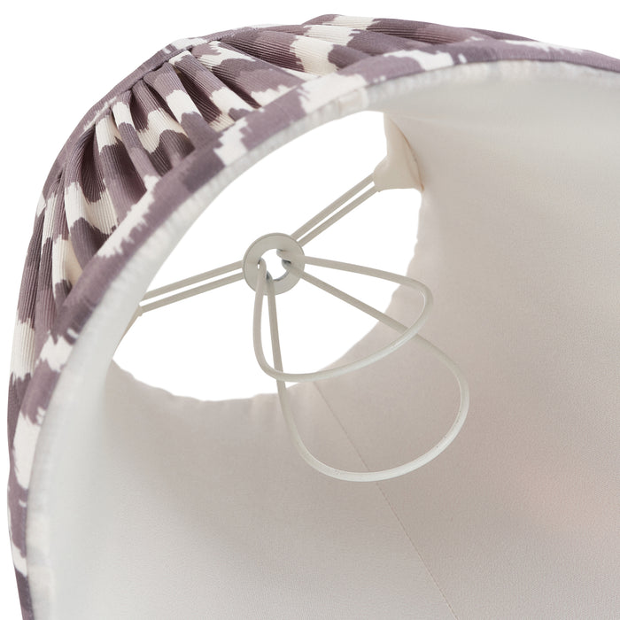Endon 111322 Zigzag 16cm Tapered Shade Pearl grey fabric 7W LED E14 or B22 (Required) - westbasedirect.com