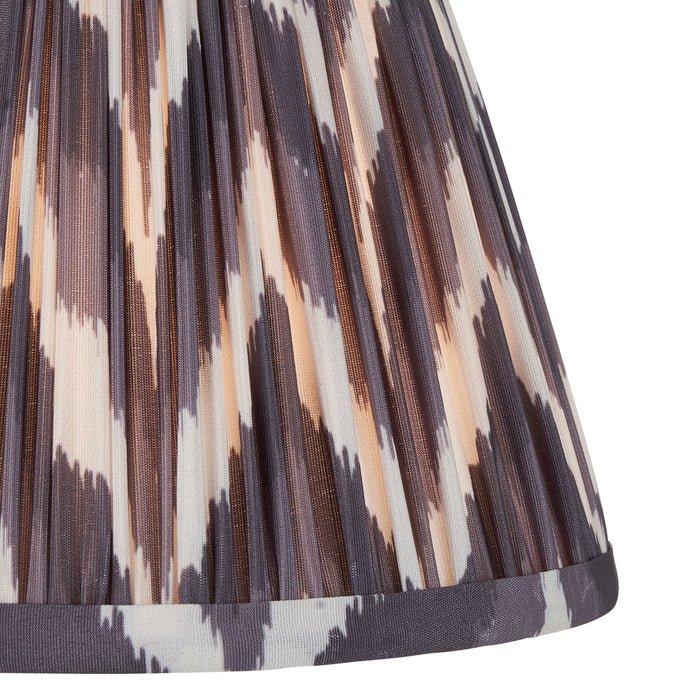 Endon 111323 Zigzag 20cm Tapered Shade Pearl grey fabric 7W LED E14 or B22 (Required) - westbasedirect.com