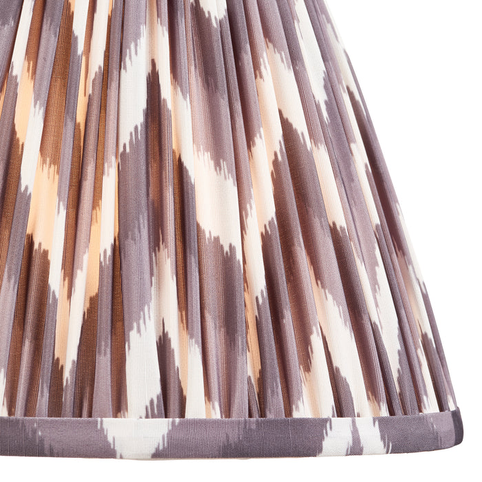 Endon 111324 Zigzag 25cm Tapered Shade Pearl grey fabric 10W LED E27 or B22 (Required) - westbasedirect.com