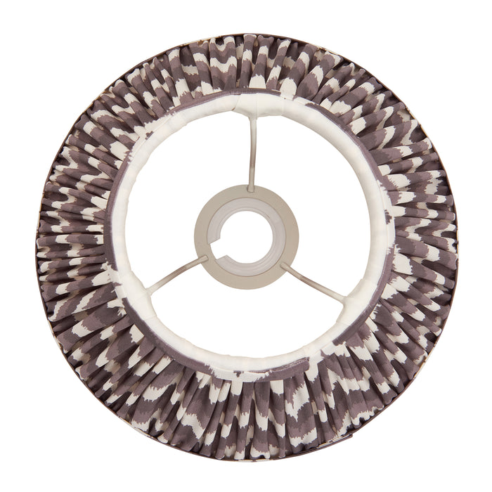Endon 111324 Zigzag 25cm Tapered Shade Pearl grey fabric 10W LED E27 or B22 (Required) - westbasedirect.com