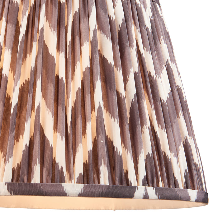 Endon 111326 Zigzag 35cm Tapered Shade Pearl grey fabric 10W LED E27 or B22 (Required) - westbasedirect.com