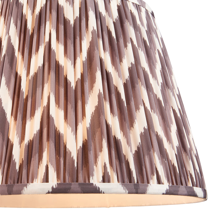 Endon 111327 Zigzag 40cm Tapered Shade Pearl grey fabric 10W LED E27 or B22 (Required) - westbasedirect.com