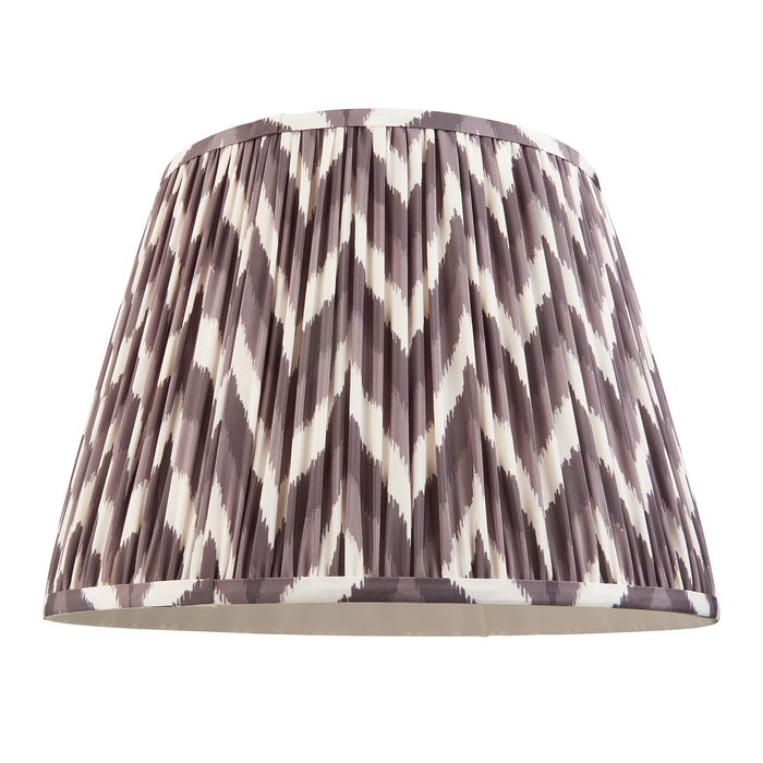 Endon 111327 Zigzag 40cm Tapered Shade Pearl grey fabric 10W LED E27 or B22 (Required) - westbasedirect.com
