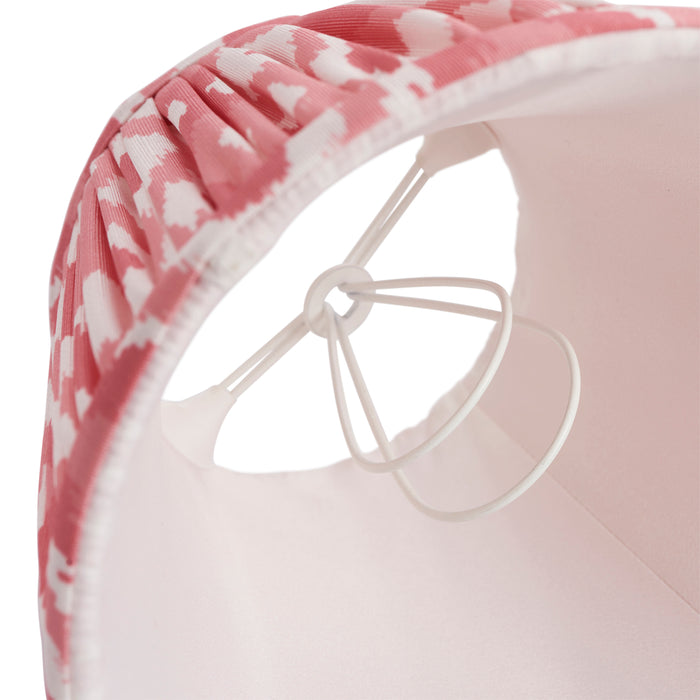 Endon 111337 Ikat 16cm Tapered Shade Coral pink fabric 7W LED E14 or B22 (Required) - westbasedirect.com