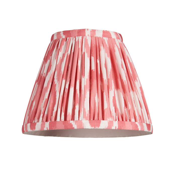 Endon 111337 Ikat 16cm Tapered Shade Coral pink fabric 7W LED E14 or B22 (Required) - westbasedirect.com