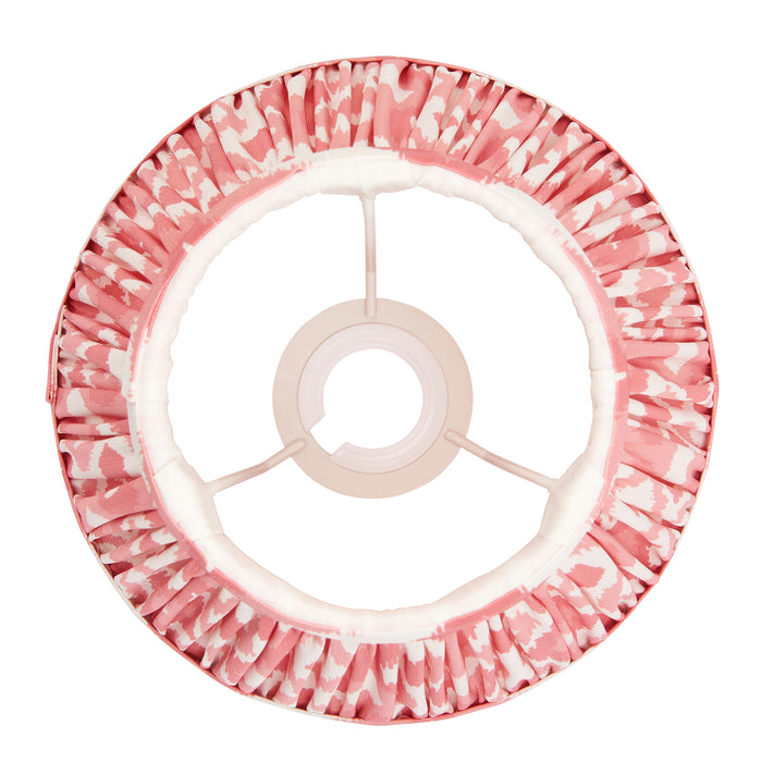 Endon 111338 Ikat 20cm Tapered Shade Coral pink fabric 7W LED E14 or B22 (Required) - westbasedirect.com