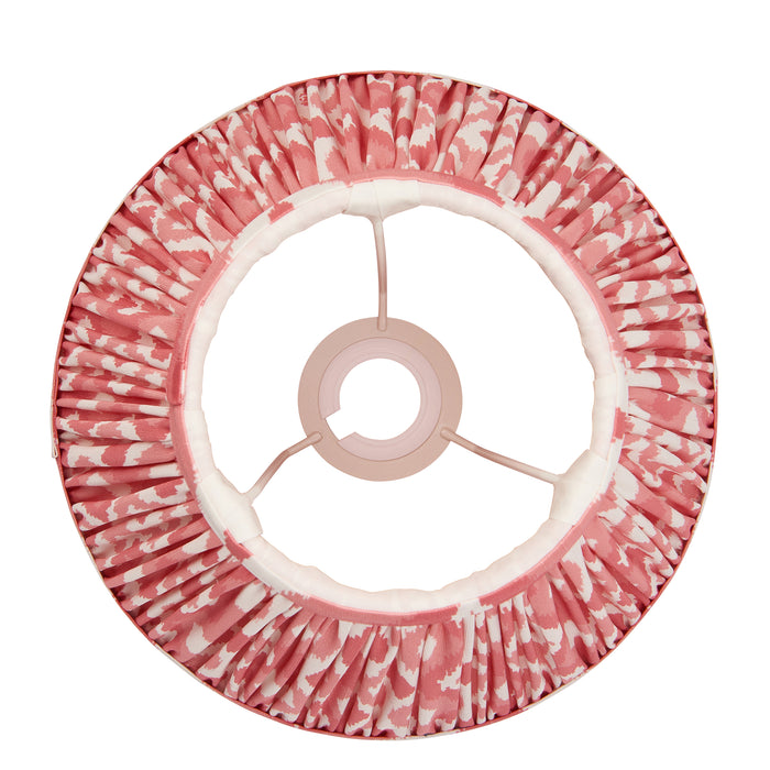 Endon 111339 Ikat 25cm Tapered Shade Coral pink fabric 10W LED E27 or B22 (Required) - westbasedirect.com