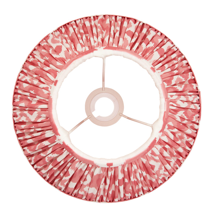 Endon 111340 Ikat 30cm Tapered Shade Coral pink fabric 10W LED E27 or B22 (Required) - westbasedirect.com