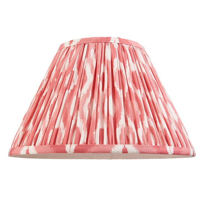 Endon 111340 Ikat 30cm Tapered Shade Coral pink fabric 10W LED E27 or B22 (Required) - westbasedirect.com