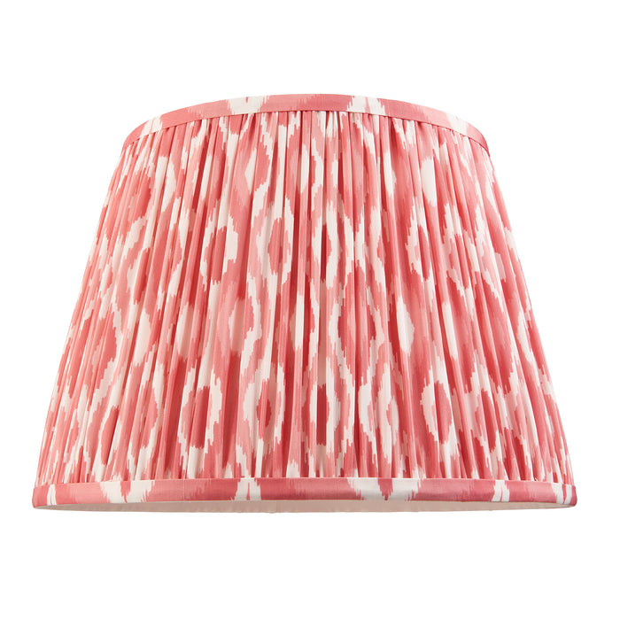 Endon 111341 Ikat 35cm Tapered Shade Coral pink fabric 10W LED E27 or B22 (Required) - westbasedirect.com