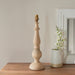 Endon 111365 Hidcote Table Base Natural wood & brushed aged brass plate 10W LED B22 (Required) - westbasedirect.com