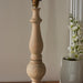Endon 111365 Hidcote Table Base Natural wood & brushed aged brass plate 10W LED B22 (Required) - westbasedirect.com
