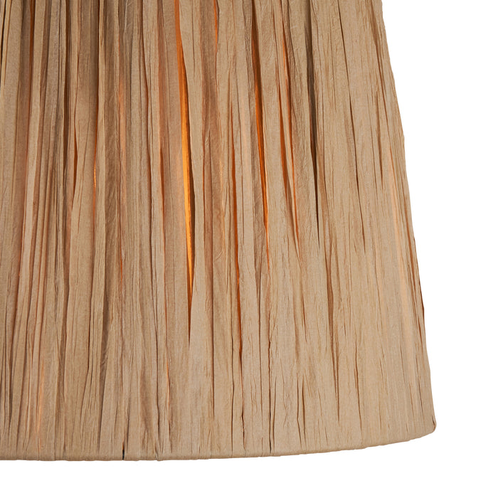 Endon 111507 Raffia 32cm Tapered Shade Natural raffia 10W LED E27 (Required) - westbasedirect.com