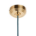 Endon 111511 Eltham Cable Set Brushed aged brass plate & blue flex 10W LED B22 (Required) - westbasedirect.com