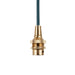 Endon 111511 Eltham Cable Set Brushed aged brass plate & blue flex 10W LED B22 (Required) - westbasedirect.com