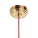 Endon 111512 Eltham Cable Set Brushed aged brass plate & red flex 10W LED B22 (Required) - westbasedirect.com