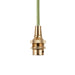 Endon 111513 Eltham Cable Set Brushed aged brass plate & green flex 10W LED B22 (Required) - westbasedirect.com