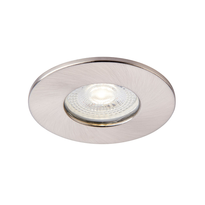 Saxby 111575 Saxby ShieldONE 65 Bezel iP65 - Satin Nickel IP65 Satin nickel effect plate - westbasedirect.com