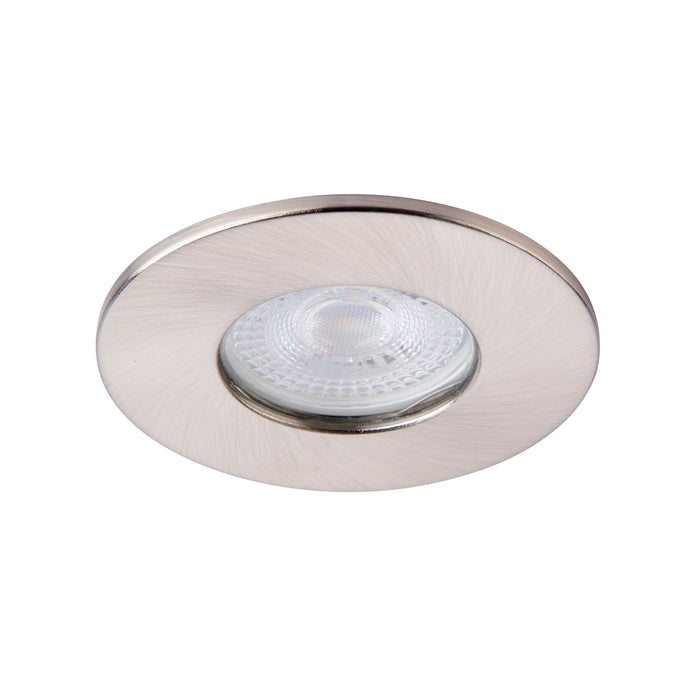 Saxby 111575 Saxby ShieldONE 65 Bezel iP65 - Satin Nickel IP65 Satin nickel effect plate - westbasedirect.com