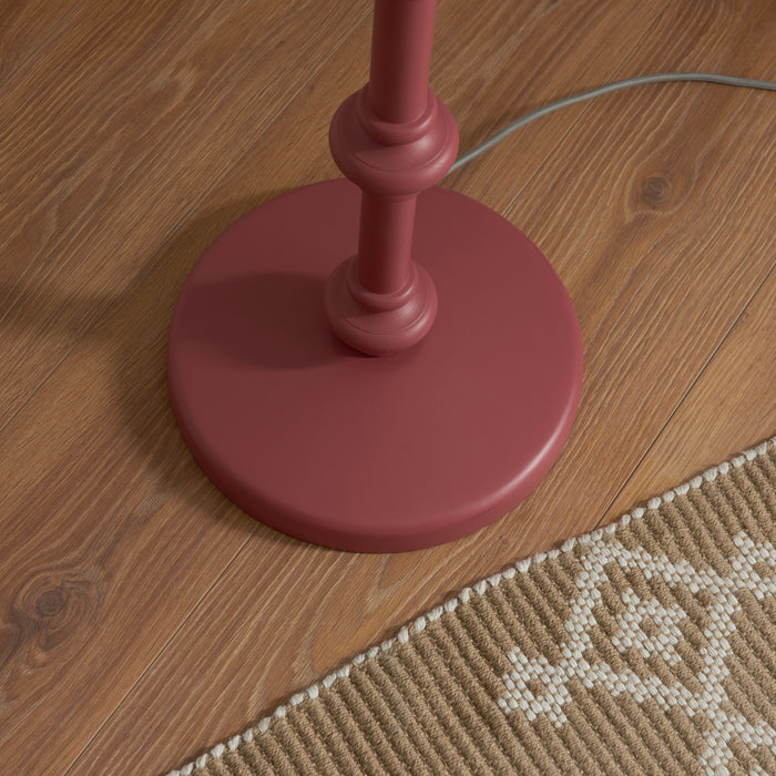 Endon 111603 Carnaby Floor Base Satin pink clay paint 10W LED B22 (Required) - westbasedirect.com