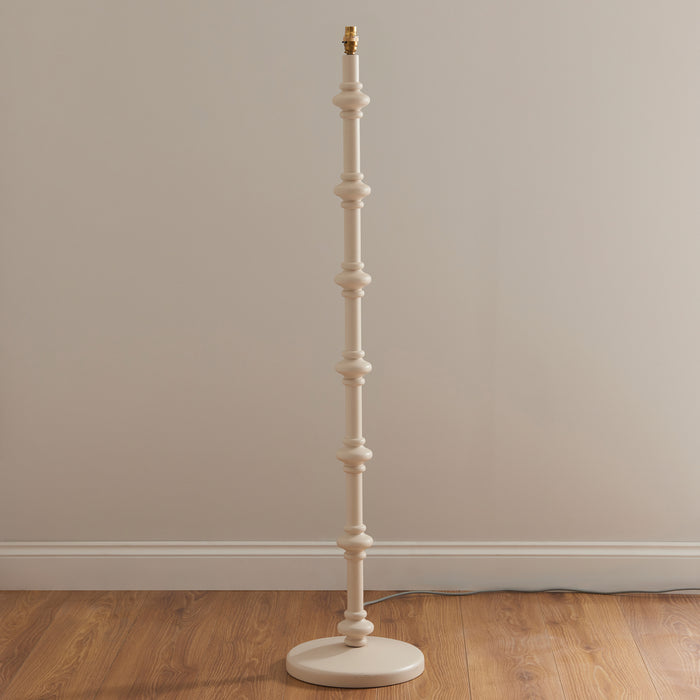 Endon 111606 Carnaby Floor Base Satin almond white paint 10W LED B22 (Required) - westbasedirect.com