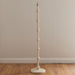 Endon 111606 Carnaby Floor Base Satin almond white paint 10W LED B22 (Required) - westbasedirect.com