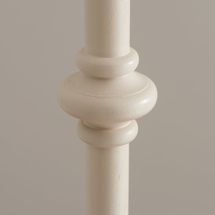 Endon 111606 Carnaby Floor Base Satin almond white paint 10W LED B22 (Required) - westbasedirect.com