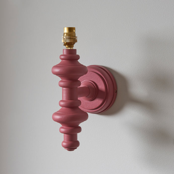 Endon 111622 Carnaby Wall Fitting Satin pink clay paint 7W LED B22 (Required) - westbasedirect.com