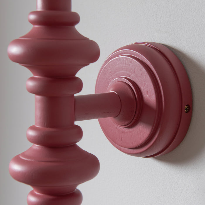 Endon 111622 Carnaby Wall Fitting Satin pink clay paint 7W LED B22 (Required) - westbasedirect.com
