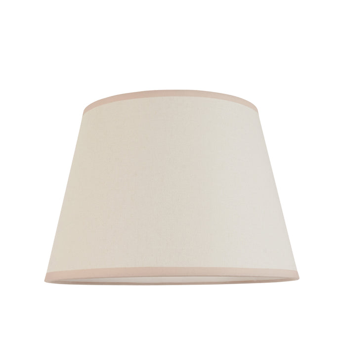 Endon 111630 Ivy 35cm Tapered Shade Vintage white & almond white fabric 10W LED E27 or B22 (Required) - westbasedirect.com