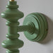 Endon 111631 Carnaby Wall Fitting Satin Cotswold green paint 7W LED B22 (Required) - westbasedirect.com