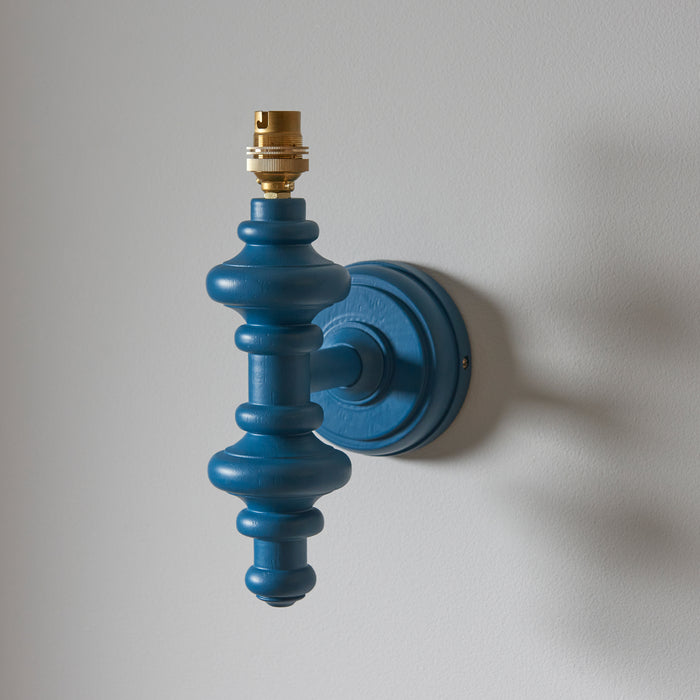 Endon 111632 Carnaby Wall Fitting Satin marlin blue paint 7W LED B22 (Required) - westbasedirect.com