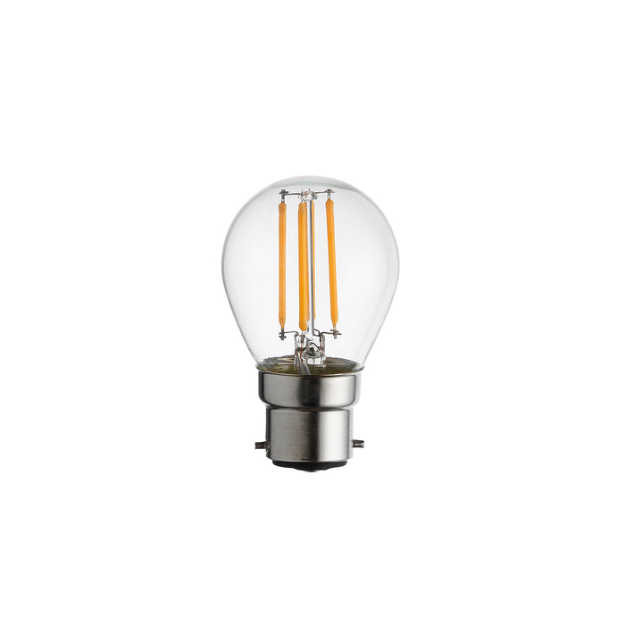 Endon 112119 B22 LED filament golf Dimmable Clear glass 4W LED B22 Warm White - westbasedirect.com