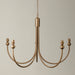 Endon 112152 Santiago 5lt Pendant Fitting Brushed aged brass plate 5 x 7W LED B22 (Required) - westbasedirect.com