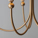 Endon 112152 Santiago 5lt Pendant Fitting Brushed aged brass plate 5 x 7W LED B22 (Required) - westbasedirect.com