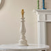 Endon 112166 Myrtle Table Base Almond white & warm brass plate 10W LED B22 (Required) - westbasedirect.com