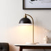 Endon 112210 Buchanan Task Table Matt black, antique brass plate & grey marble 10W LED E27 (Required) - westbasedirect.com