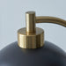 Endon 112210 Buchanan Task Table Matt black, antique brass plate & grey marble 10W LED E27 (Required) - westbasedirect.com