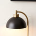 Endon 112210 Buchanan Task Table Matt black, antique brass plate & grey marble 10W LED E27 (Required) - westbasedirect.com