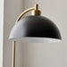 Endon 112211 Buchanan Task Floor Matt black, antique brass plate & grey marble 10W LED E27 (Required) - westbasedirect.com