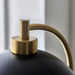 Endon 112211 Buchanan Task Floor Matt black, antique brass plate & grey marble 10W LED E27 (Required) - westbasedirect.com