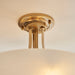 Endon 112438 Welles 3lt Semi Flush Brushed aged brass plate & white glass 3 x 10W LED E27 (Required) - westbasedirect.com