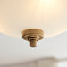 Endon 112438 Welles 3lt Semi Flush Brushed aged brass plate & white glass 3 x 10W LED E27 (Required) - westbasedirect.com