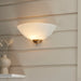 Endon 112439 Welles Wall Brushed aged brass plate & white glass 10W LED E27 (Required) - westbasedirect.com