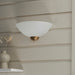 Endon 112439 Welles Wall Brushed aged brass plate & white glass 10W LED E27 (Required) - westbasedirect.com