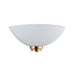 Endon 112439 Welles Wall Brushed aged brass plate & white glass 10W LED E27 (Required) - westbasedirect.com