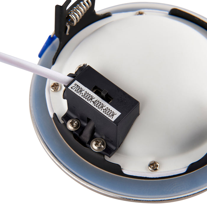 Saxby 112543 OrbitalPRO 4CCT Satin IP65 9W Brushed satin nickel plate 9W LED module (SMD 2835  CCT) CCT - westbasedirect.com