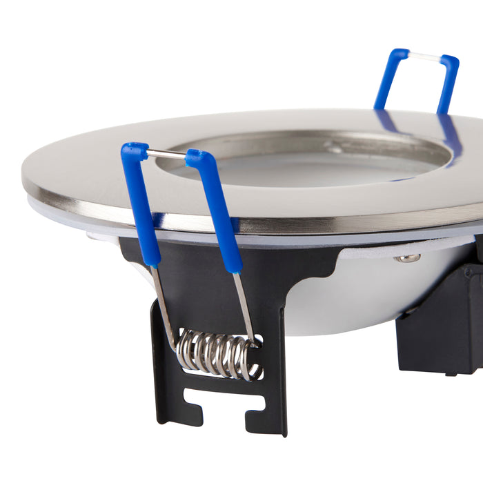 Saxby 112543 OrbitalPRO 4CCT Satin IP65 9W Brushed satin nickel plate 9W LED module (SMD 2835  CCT) CCT - westbasedirect.com