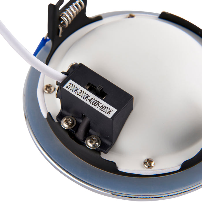 Saxby 112544 OrbitalPRO 4CCT Chrome IP65 9W Brushed satin nickel plate 9W LED module (SMD 2835  CCT) CCT - westbasedirect.com