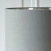 Endon 112570 Highclere Single Floor Bright nickel plate & charcoal fabric 10W LED E27 (Required) - westbasedirect.com